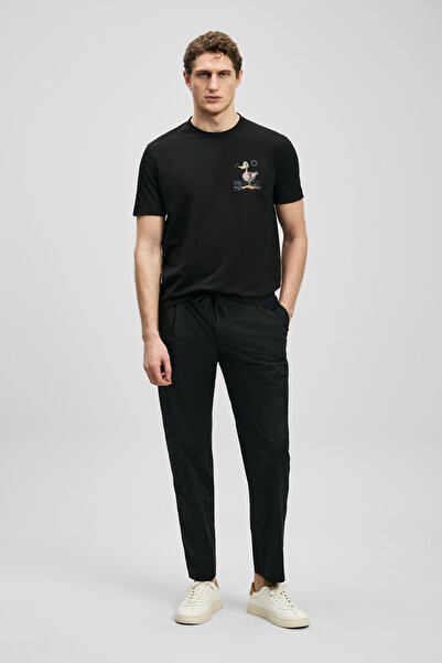 Lufian Fınx Μοντέρνο Γραφικό T-Shirt Μαύρο