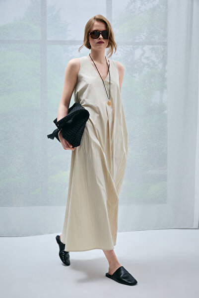 Lufian Γυναικείο φόρεμα Maya σε χρώμα εκρού