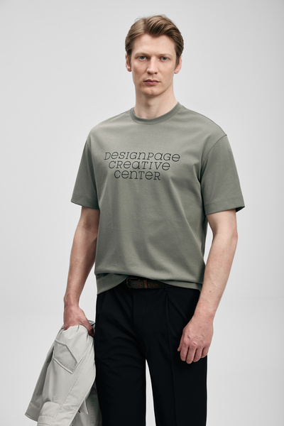 Lufian Μοντέρνο γραφικό μπλουζάκι Frank σε πράσινο χρώμα