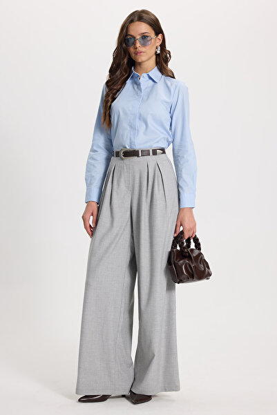 Tudors Γυναικείο πουκάμισο Slim Fit, 100% βαμβακερό, αθλητικό γιακά, κρυφό πά...