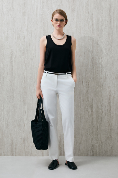 Lufian Γυναικείο παντελόνι Mıra σε ανοιχτό λευκό