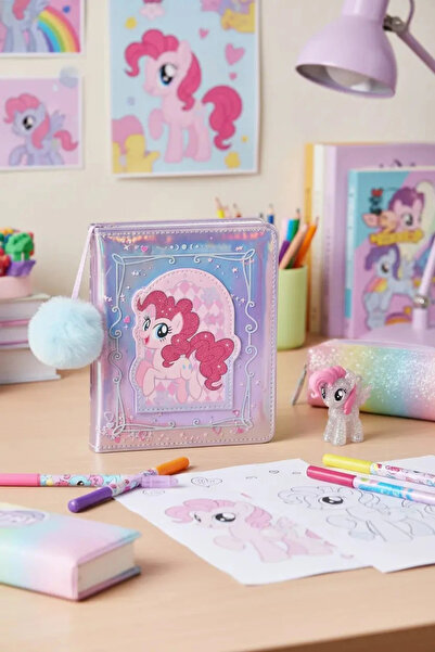 MY LITTLE PONY Lisanslı Ponponlu Not Defteri – Holografik Kapaklı Işıltılı Gü...