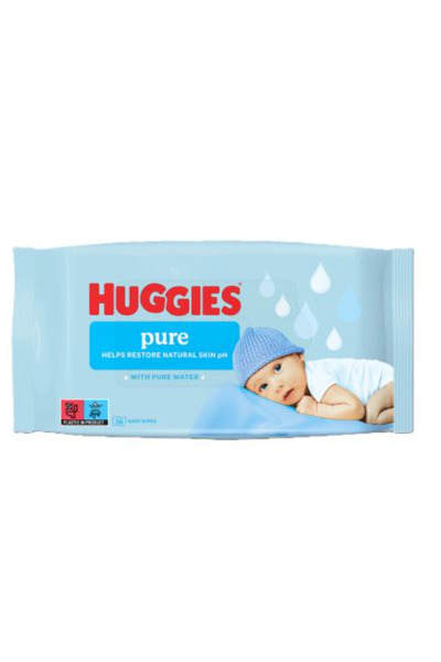 Huggies Set Servetele umede Pure, 3 x 56 bucati,