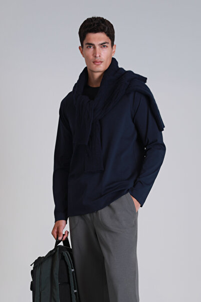 Lufian Ανδρικό μακρυμάνικο μπλουζάκι Holly Navy