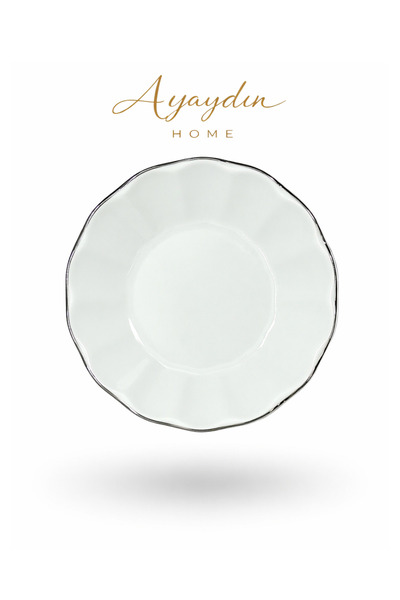 Porland Platin Yaldızlı Çay Tabağı 6’lı – AYAYDIN HOME