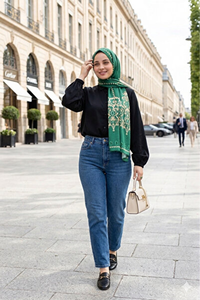 Muslima Wear Majesty Emerald Green Shawl