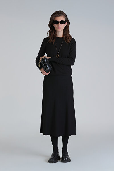 Lufian Μαύρη γυναικεία φούστα Anna