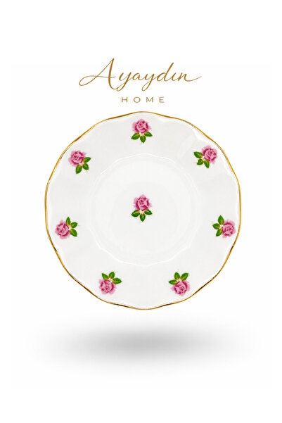Porland Pembe Gül Çay Tabağı 6’lı – AYAYDIN HOME