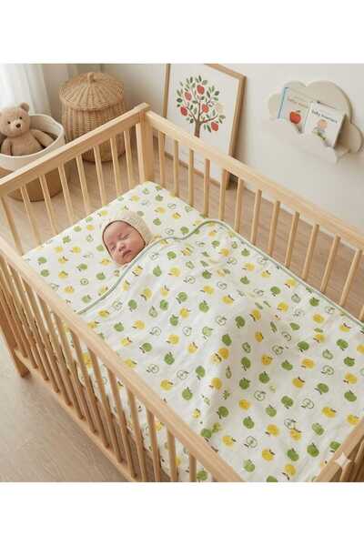 anne dokunuşu gibi KUZUM BEBE Organic Swaddle Baby Blanket with Purple Coffee...