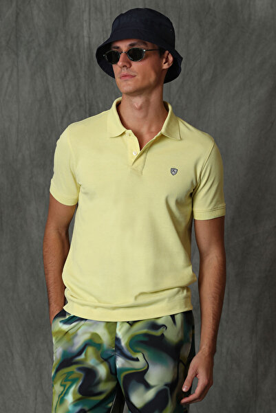 Lufian Ανδρικό μπλουζάκι Laon Sports Polo με λαιμόκοψη κίτρινο