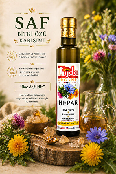 TİJDA Hepar,Akasya Gamı, Sandaloz Sakızlı Karahindiba Mavihindiba Deve Dikeni saf,Taze Bitki Özleri 250 ml