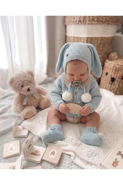Sincabın Düşleri Welcome Baby Mother Newborn Gift Clothing Set Box Knitwear K...
