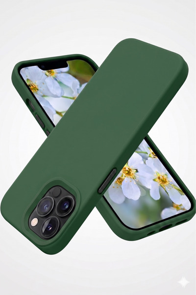 UNIQUE ME iPhone 13/14 Uyumlu Silikon Kılıf Asker Yeşili