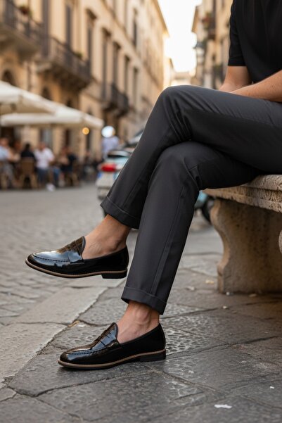 dehaine Mocasini Pentru Barbati, Casual, Din Piele Vegana, 12221, Negru