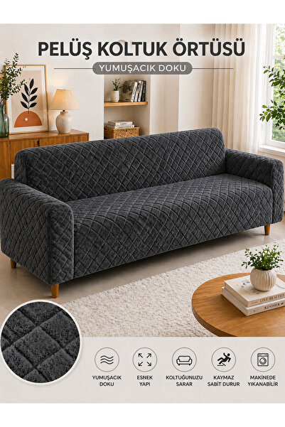 BTF HOME Μαλακό κάλυμμα καναπέ Welsoft Elastic για 3 άτομα |   Αντιολισθητικό...