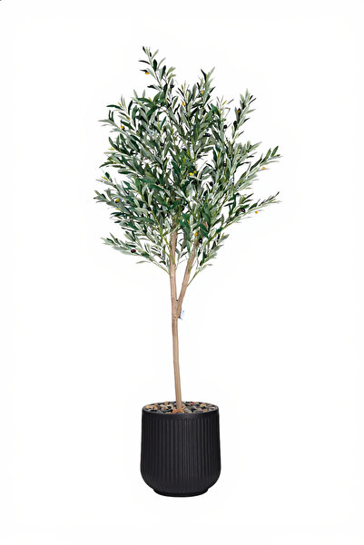 MARIA HOMES Artificial Olive Tree 180cm in Plastic Pot for Home and Office De...