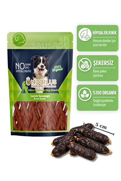 NOBİLUS Köpek Ödül Maması Kuzu Etli Sosis 80 Gr