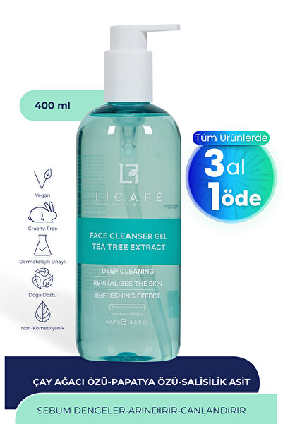 Licape Çay Ağacı Özlü Yüz Temizleme Jeli 400ml