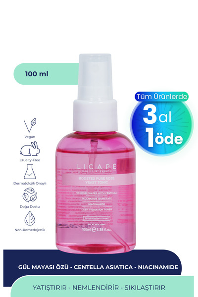 Licape Etkisi Arttırılmış Saf Gül Mayası Toniği 100ml