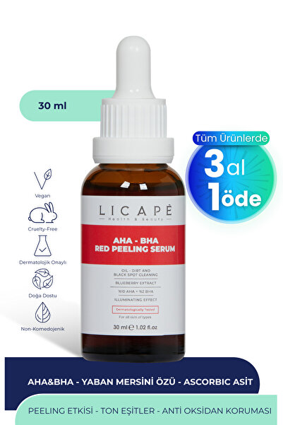 Licape Cilt Canlandırıcı %10 Aha - %2 Bha Red Peeling Serum