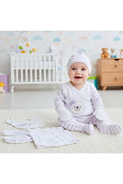 BABY ZUHU مجموعة مكونة من 10 قطع من القطن بنسبة 100%، مكونة من 10 قطع بنمط ال...