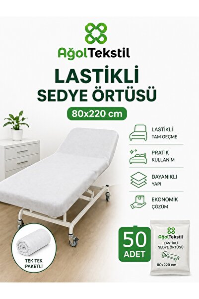 ağol tekstil Disposable Elastic Stretcher Cover – 50 Pieces