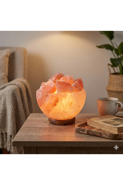 SULSALT Ateş Çanağı Figürlü Himalaya Tuz Lambası | Orijinal Himalaya Kaya Tuz...