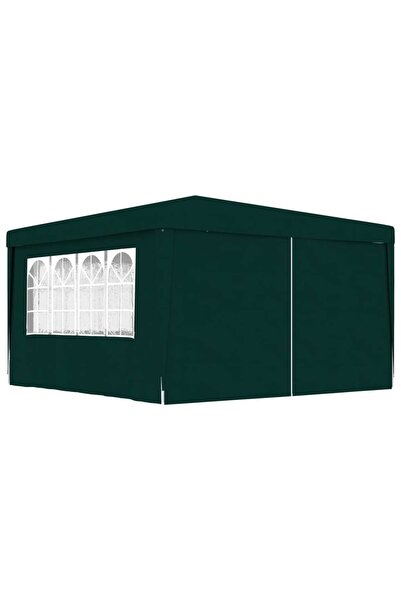 Concept Cort petrecere profesional cu pereți laterali verde 4x4m 90g/m²