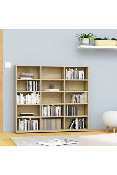 Concept Dulap pentru CD-uri, stejar Sonoma, 102 x 23 x 89,5 cm, PAL