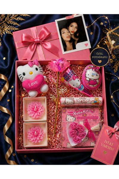 İNCİ sepette +10 PARÇA Hello kitty hediye kutusu lisanslı