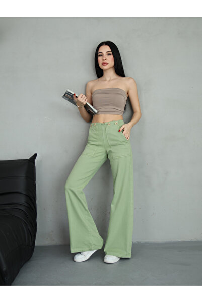 BPF Wide Leg Jeans Pantolon
