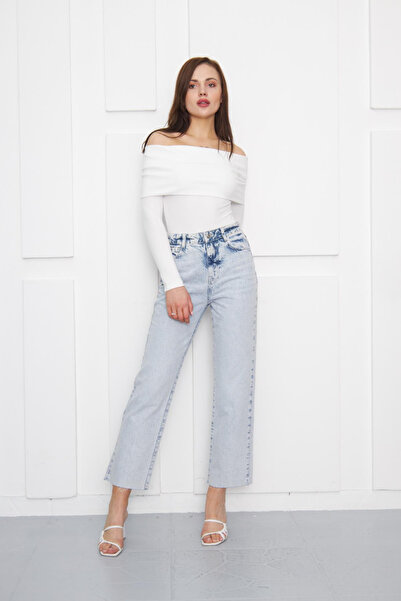 BPF Palazzo Denim Pantolon