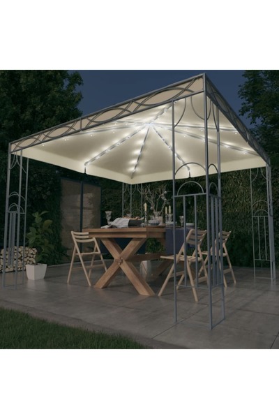 Concept Pavilion cu șir de lumini LED, crem, 300x300 cm