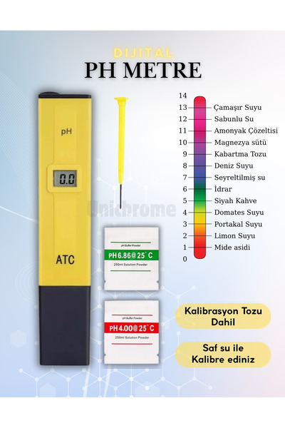 Folveit Dijital Ph Metre Su Sıvı Akvaryum Ph Su Kalite Asitlik Ölçer 2 Adet Ç...