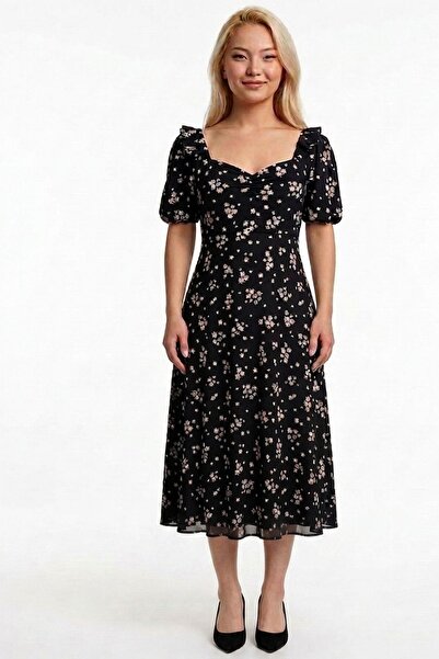 LILIAN Λουλουδάτο μάξι φόρεμα