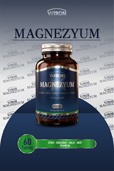 vitron - Magnezyum (Bisglisinat, Sitrat, Malat, Oksit) ve B6 İçeren Tablet Ta...