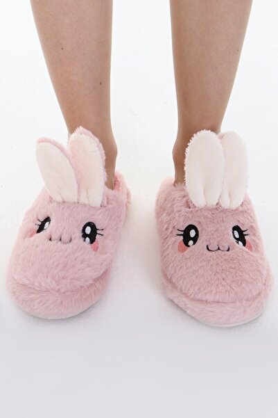 Beyond Γυναικείες Παντόφλες Σπιτιού Ροζ Rabbit Soft Furry Gondola 3cm Byndfkb01