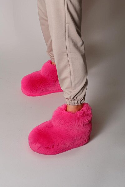 Beyond Γυναικείες παντόφλες Fuchsia Bumble - 4cm, Ultra Light Feather, Fur In...