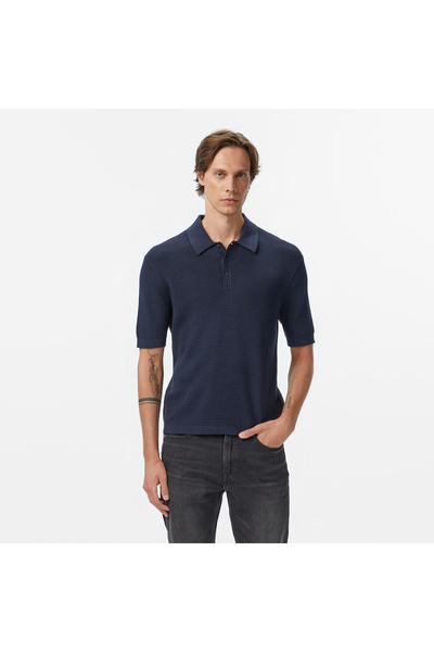 Calvin Klein Cotton Erkek Lacivert Triko