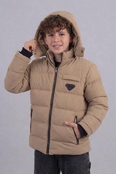 Zaziko Kids Nova Kumaş με κουκούλα Χειμερινό παλτό για αγόρια KM2509