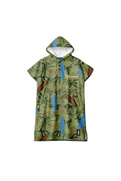 BEE UNUSUAL ΠΟΝΤΣΟ ΠΑΡΑΛΙΑΣ ΠΟΛΥΧΡΩΜΟ ΜΕ ΣΧΕΔΙΑ ΠΑΡΑΛΙΑΣ ΚΑΜΟΥΦΛΑΖ