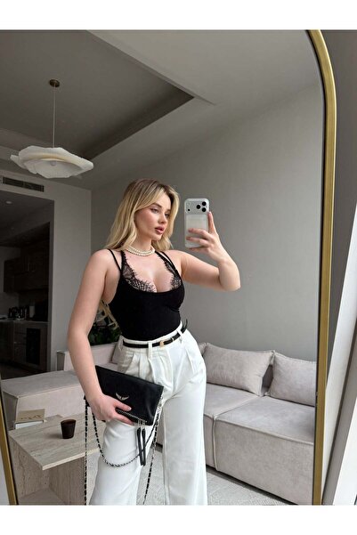 Patreon Δαντελένιο κορμάκι με λουράκι