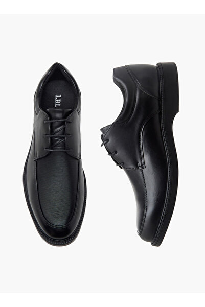 LBL by Shoexpress Men Ribbed Lace-Up Derby Shoes