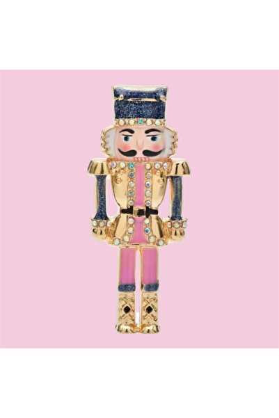 LWP Shop Pandan Design Nutcracker Pembe Broş