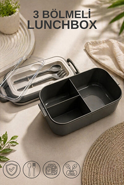 Nandy Home Lunchbox Kaşık & Çatal Dahil - Kilitli Kapaklı - Taşıma Saplı - 3 ...