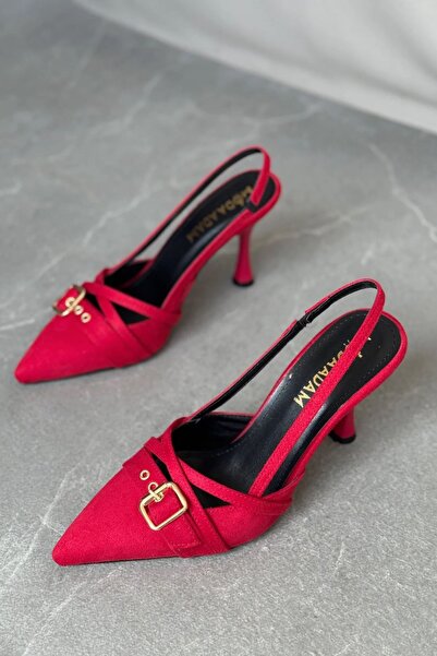 MODAADAM Γυναικεία παπούτσια Wille με λεπτό τακούνι - Κόκκινο