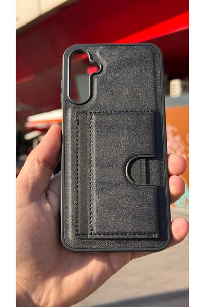 izel aksesuar Galaxy A15 Velvet Card Holder Stand Case