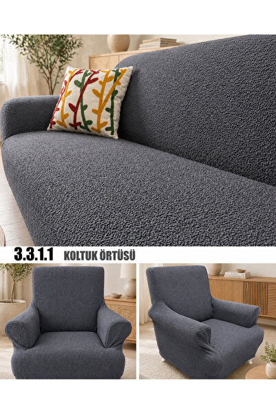 uzhanem Bohem 3.3.1.1 Koltuk Örtüsü Koltuk Kılıfı Takımı Ev Tekstili Sofa Cover
