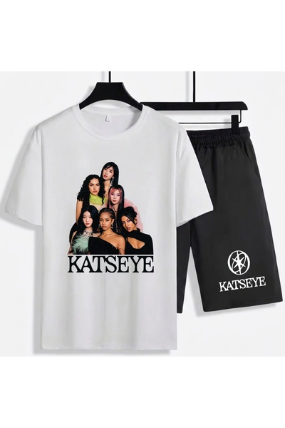 SVART WEAR Katseye K-Pop Unisex 100% Cotton Shorts - T-Shirt Bottom Top Set