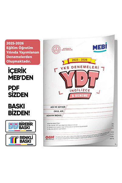 Karakutu Yayınları 2026 YKS-YDT İNGİLİZCE MEBİ ONLİNE OGM Türkiye Geneli 8. D...